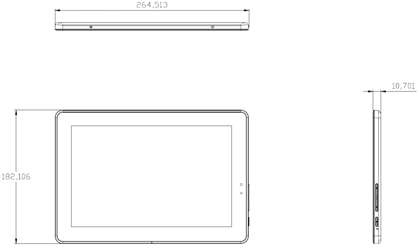 写真：Seav-10f Tablet 本体