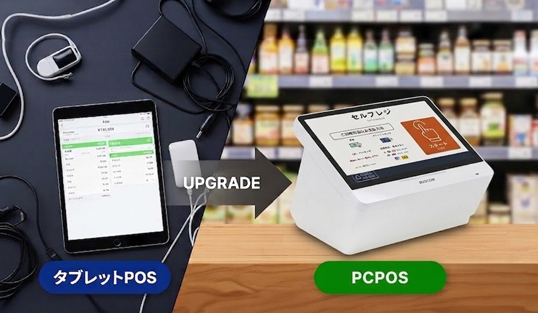 タブレットPOSからBCPOSへのアップグレードイメージ