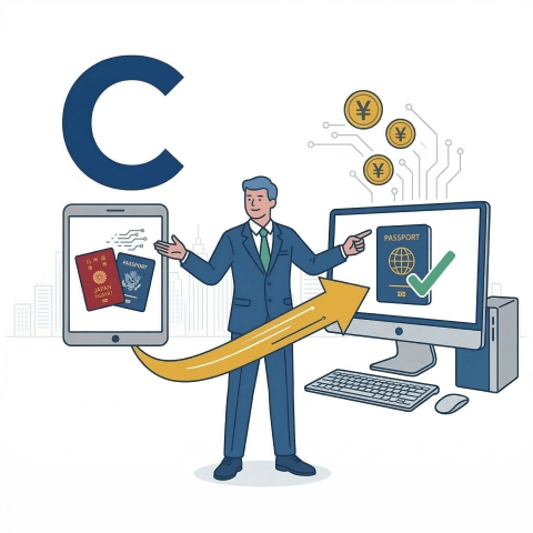 他社免税アプリのイラスト